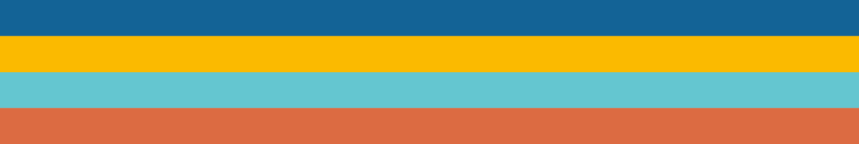 Bunte Farbstreifen (blau-gelb-hellblau-rot) die farbenfrohen Unternehmensfarben der Bitamigos.