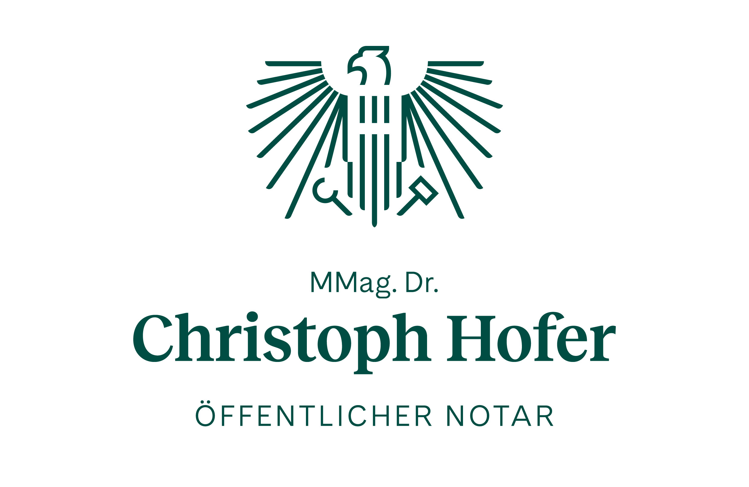 Neues Logo für MMag. Dr. Christoph Hofer - öffentlicher Notar in Mittersill, Pinzgau.